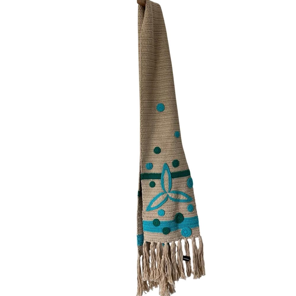 Samantha Treacy Woven Statement Scarf Wrap - Coastal Grandmother, Artisan - Picture 7 of 7